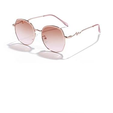 Imagem de Óculos de sol feminino design de moda sem aro óculos de sol feminino vintage moldura de liga clássica tons de designer óculos, 3, tamanho único