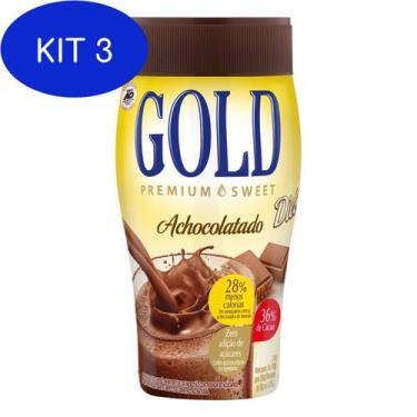 Imagem de Kit 3 Achocolatado Diet 200G - Gold