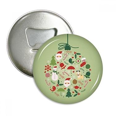 Imagem de Broche multifuncional de Natal, Papai Noel, boneco de neve, árvore verde, abridor de garrafas