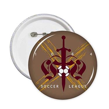 Imagem de Alfinetes de totem da liga de futebol da Idade Média com emblema de botão para decoração 5 peças