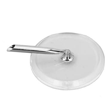 Imagem de Suporte para Caneta de Inserção, Canetas de Mergulho de Mesa de Metal Acrílico Base Redonda de Penas Suporte de Pena Com Suporte de Escova de Dentes Porta-canetas para Mesa de Trabalho Em Casa (Base Prata e Redonda)