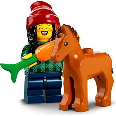 Imagem de LEGO S rie Mini figura 22: Cavalo e noivo com capa azul b nus (71032)