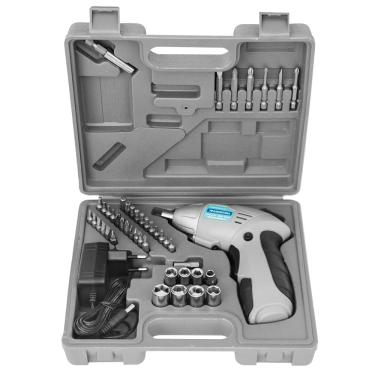 Imagem de Parafusadeira à Bateria Tramontina 3,6V 46 Peças - Cinza