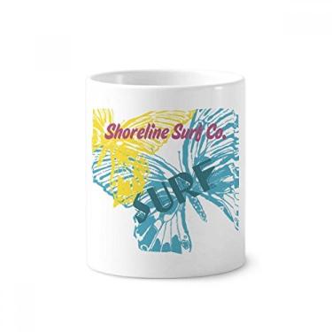 Imagem de Summer Shoreline Surf Borboleta Escova de Dentes Suporte para Caneca, Suporte de Cerâmica