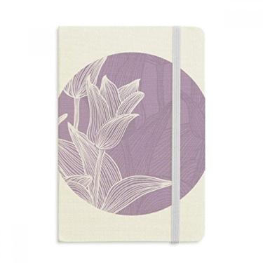Imagem de Caderno de ilustração de tulipas de flores com capa dura em tecido oficial diário clássico
