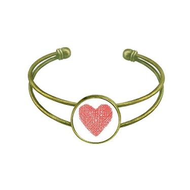 Imagem de Bracelete retrô com desenho de grafite rosa para Dia dos Namorados