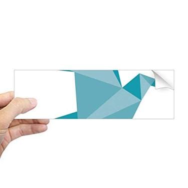 Imagem de DIYthinker Adesivo retangular com estampa de pombo abstrata de origami verde, decalque de janela