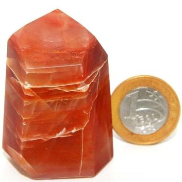 Imagem de Ponta Aragonita Vermelha Sextavado Natural 30 a 50 mm Tipo A