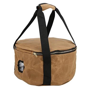 Imagem de Saco de armazenamento de panela ao ar livre, saco de fogão portátil de viagem alça confortável multifuncional para piquenique para viagem(Cor de lama)