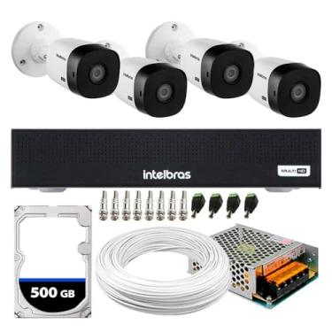 Imagem de Kit 4 Câmeras Intelbras Vhl 1220 B Full Hd 1080p Visão Noturna 20m Proteção Ip66 + Dvr Gravador Mhdx 1104-c 4 Canais + Hd 500gb