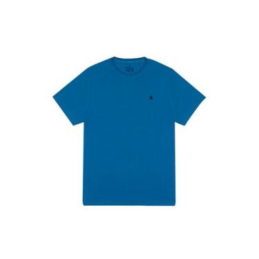 Imagem de Camiseta Masculina Over Logo Polo Wear Azul Médio