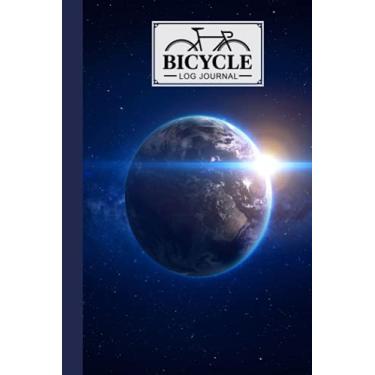 Imagem de Bicycle Log Journal: Bicycling ride journal Earth Sunrise Cover, Record your rides and performances, Gift idea for off road biking cycling enthusiasts | 120 Pages, Size 6" x 9" | by Hasan Ahrens