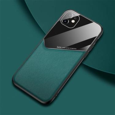 Imagem de Capas de telefone de couro para iPhone SE 2020 11 Pro Max XS XR X 6 6S 7 8 Plus Samsung Galaxy A51 A71 A50 A50S A70 Capa, verde, para iPhone XS Max