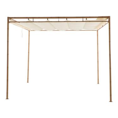 Imagem de Pergolado De Aço Imita Bambu Pergamino 2,8x2,7m - Importado