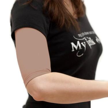 Imagem de Capa para corretivo de tatuagem Tatjacket (pacote com 2), cobertura superior do braço ou panturrilha, proteção FPS 50, sem deslizamento, para homens e mulheres (unissex), médio, marrom