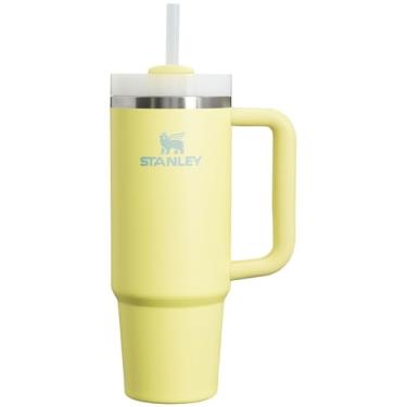 Imagem de STANLEY Copo Quencher H2.0 com alça e canudo 850 g | Tampa Flowstate de 3 posições | Suporte de copo compatível para viagens | Copo de aço inoxidável isolado | Sem BPA | Pomelo