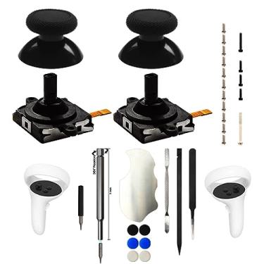Imagem de iParto Thumbsticks for Oculus Quest 2 Controller Joystick Replacement Kit for Meta Quest 2 Thumbstick Caps with Tools