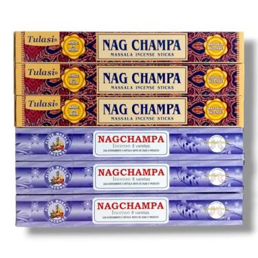 Imagem de Kit com 6un - Incenso Massala Tulasi e Flute Nag Champa