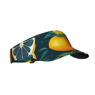 Imagem de Xiso Ver Boné feminino com viseira laranja fresco unissex tênis golfe chapéu de sol ajustável verão esportes ao ar livre proteção ultravioleta boné de corrida -, Preto, Tamanho Único