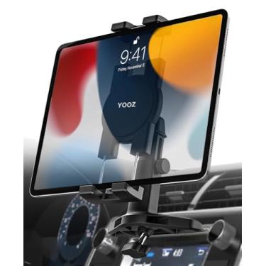Imagem de YOOZ Suporte para tablet de CD ajustável, suporte para tablet com compartimento de CD para carro [braço telescópico de 4,7 polegadas] Suporte de bandeja de CD Player de veículo para iPad Pro Air Mini,