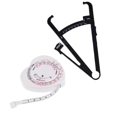 Imagem de Kit Adipometro + Fita Metrica Corporal Retratil Com IMC 150cm Supermedy