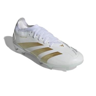 Imagem de adidas Tênis Pro Firm Ground, Branco/dourado metálico/bege arenoso metálico, 43