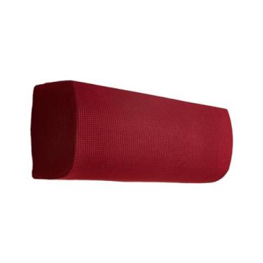 Imagem de Baoblaze Capa protetora para ar condicionado, decoração para casa, fácil de limpar, elástica, capa de limpeza para áreas internas divididas, Vermelho