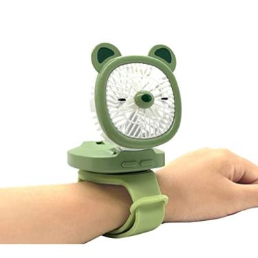 Imagem de Shelbybox Ventilador pessoal com alça de pulso - operado por bateria, ventilador portátil recarregável por USB, luzes de LED, 3 velocidades ajustáveis - ventiladores portáteis para crianças, meninos,
