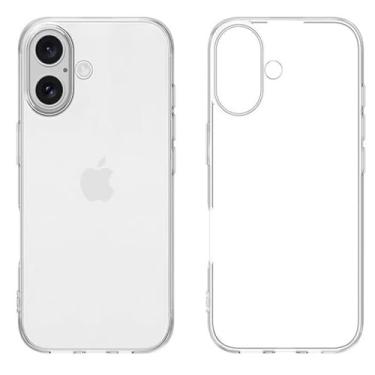 Imagem de Genérico Capinha Space Hybrid Clear Antishock, Hybrida, 2 em 1, Silicone e Acrilico Para Iphone 16 Plus 6.7