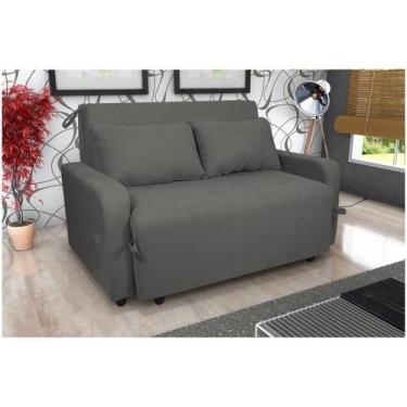 Imagem de Sofá-cama 2 Lugares Casal Veludo Matrix Amora, Chumbo, 2