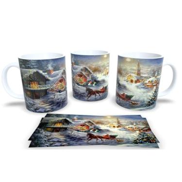 Imagem de Canecas de Porcelana Branca Personalizadas Natal 8 (Mod.144)