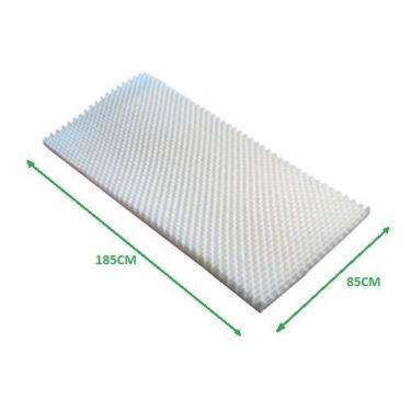 Imagem de Colchonete Casca De Ovo D33 Solteiro Luckspuma 04x85x185, Cinza