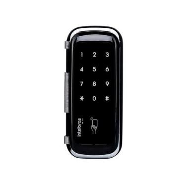 Imagem de Fechadura Digital Para Portas de Vidro FR 400 Preta Intelbras, Preto