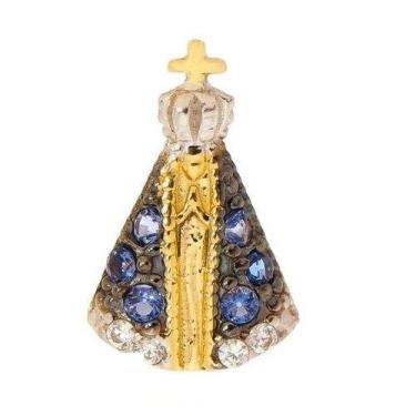 Imagem de Pingente de ouro 18k Nossa Senhora Aparecida - Elegancy Joias