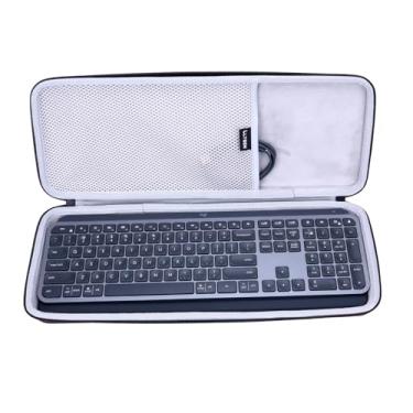 Imagem de LTGEM Capa rígida de substituição para teclado Logitech MX, capa protetora para teclado de transporte para viagem e armazenamento doméstico, Preto, Compacto