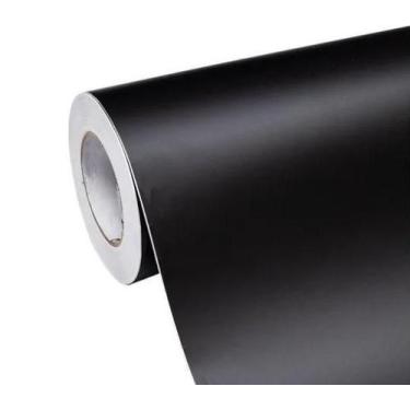 Imagem de Película Adesiva Vinil Preto Fosco Blackout Isola Luz Solar Janela Vid