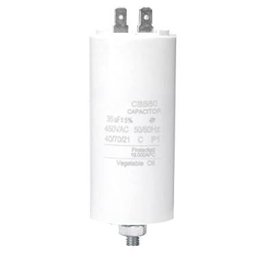 Imagem de Capacitor De Partida De Motor CBB60 450V 35uF Para Máquina De Lavar Com Parafuso E Porca, Capacitor De Filme Fino De Alta Condutividade E Capacitor Portátil Leve