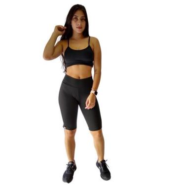 Imagem de bermuda ciclista feminina leg academia - TB modas, Preto, GG