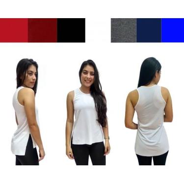 Imagem de Regata feminina tapa bumbum camiseta academia - TB modas, Rubro, GG