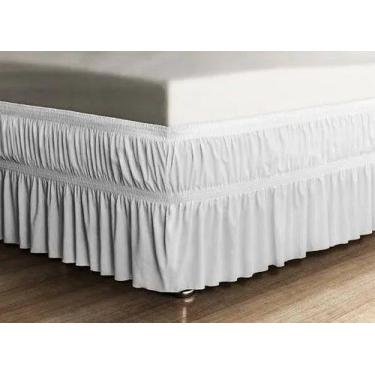 Imagem de Saia Para Colchão Cama Box King Ajustavel Com Elastico Love4Home Malha