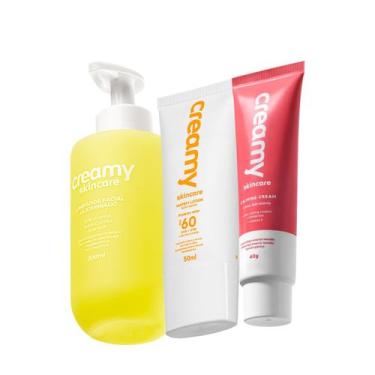 Imagem de Kit Creamy Skincare Limpador Glicerinado Protetor Solar Calming (3 pro