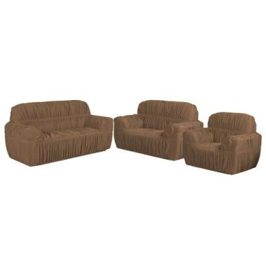 Imagem de Capa sofa 3x2x1 lugares  malha gel forte resistente Avela - ibitinga c