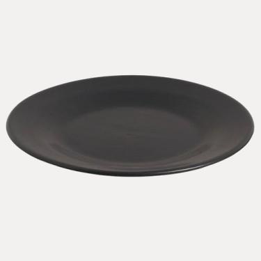 Imagem de Prato Raso 27cm Cor Preto Matte Fosco Cerâmica Aparelho de Jantar Port