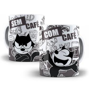 Imagem de Caneca Gato Félix Desenho Com Café Sem Café Personalizada - Tio da Can
