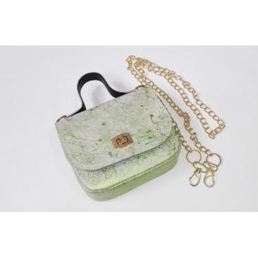 Imagem de Bolsa Feminina de Mão Minibag Clutch Couro Legitimo Artesanal - Pietrp