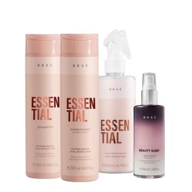 Imagem de Kit Braé Essential Shampoo Condicionador Hair Repair Spray e Beauty Sl
