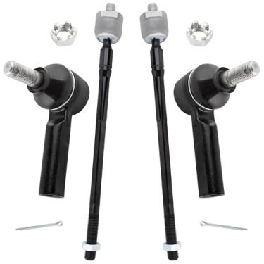 Imagem de YMAUGP Conjunto de 4, kit de extremidade de haste de direção frontal interna e externa, para Toyota RAV4 1996-2003, Corolla 1993-2002, para Chevrolet Prizm 1998-2002, Geo Prizm 1993-1997, substitui #