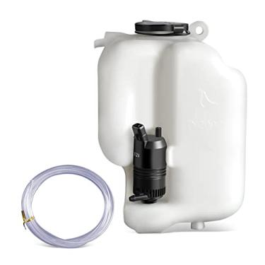 Imagem de DNA Motoring OEM-WT-TO1288108 Reservatório de fluido de lavadora de para-brisa estilo fábrica com bomba e tampa compatível com modelos Corolla EUA/Canadá Sedan 1988-1992