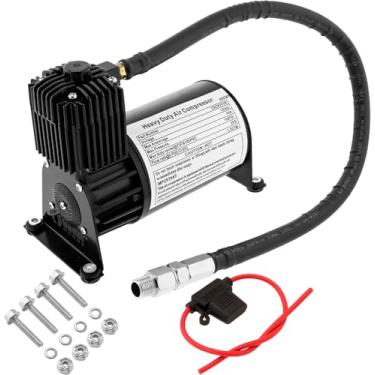 Imagem de Vixen Horns Compressor de ar de bordo resistente 150 PSI. Substituição universal para buzina de caminhão/carro trem/suspensão/passeio/kit/sistema. Serve para todos os veículos de 12v como caminhonetes