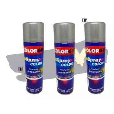 Imagem de Kit Tinta Spray Colorgin Aluminio Automotiva P/ Rodas 3un - color gin